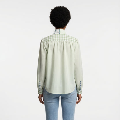 Bow Blouse in Lightweight Organic Cotton Voile