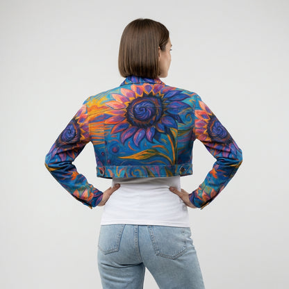 Cropped Jean Cotton Jacket Sunflower Beach