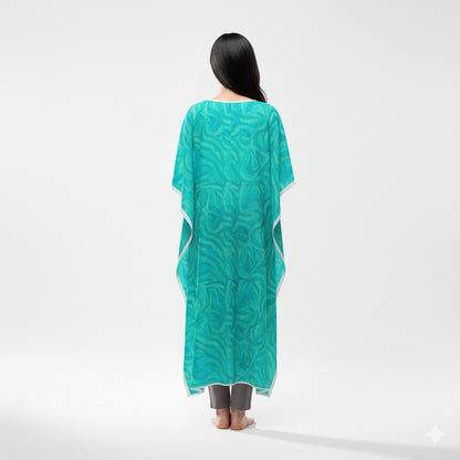 Caftan Organic Cotton Turquoise Noodles