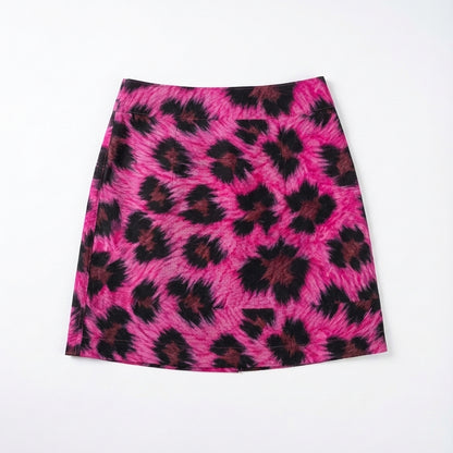 pink Leopard style Mini Sarong in Lightweight Cotton Poplin