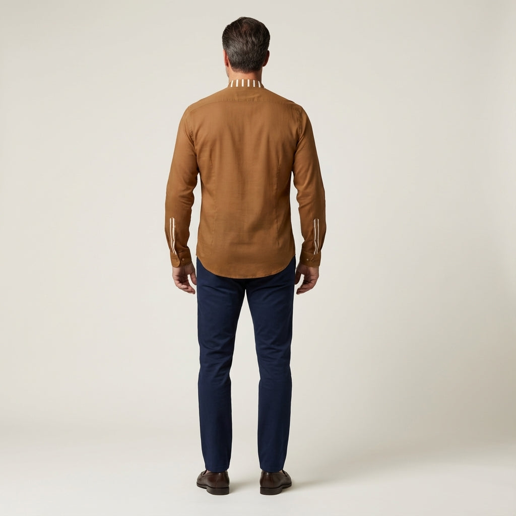 Basic Shirt Band Collar