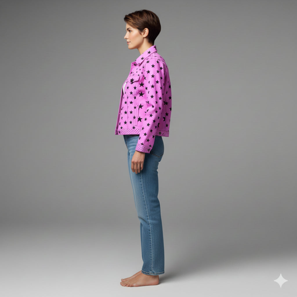 Starlit Heavy Stretch Cotton Jean Jacket