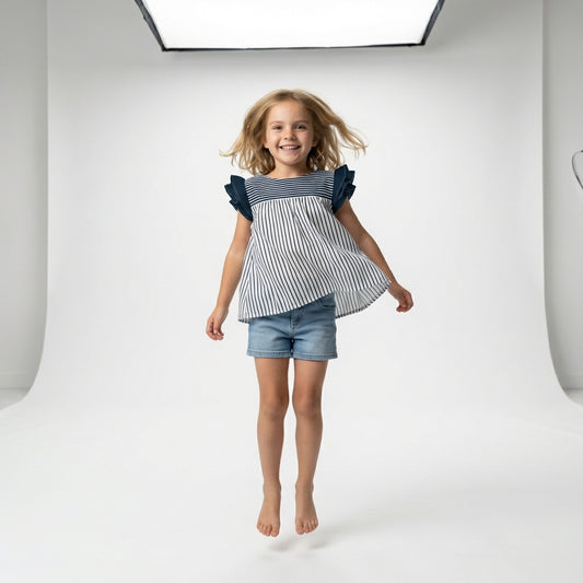 Ruffled Sleeve Top