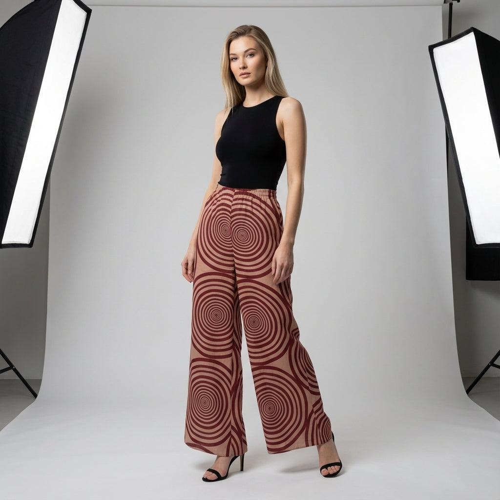 Palazzo Pant with Elastic Waist – Lightweight Linen