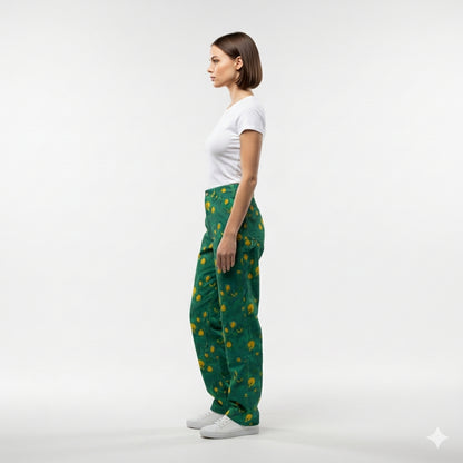 Carpenter Pants Yellow Flowers