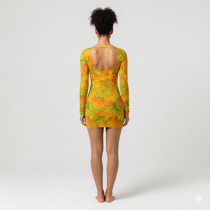 Fruity Noodles Mini Dress