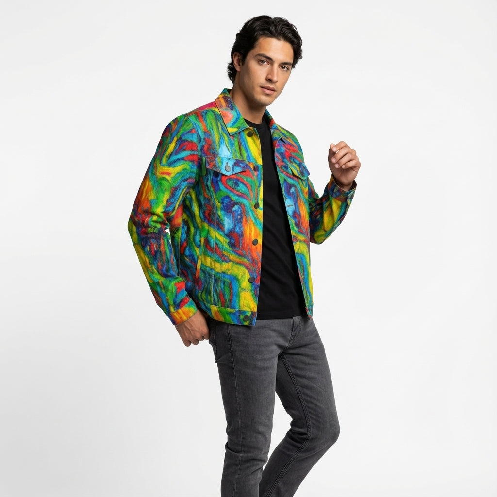 Jean Jacket Green Jungle