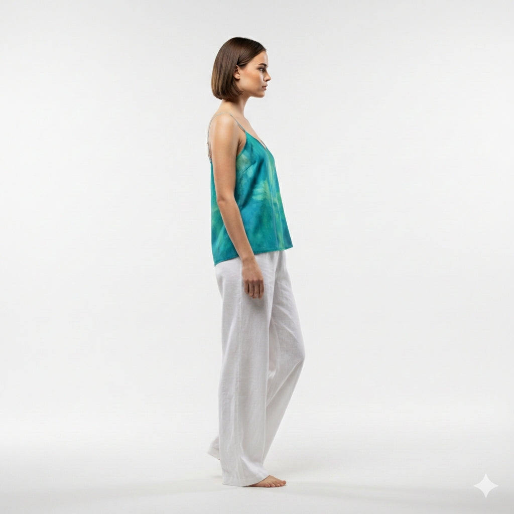 Camisole Turquoise Watercolors