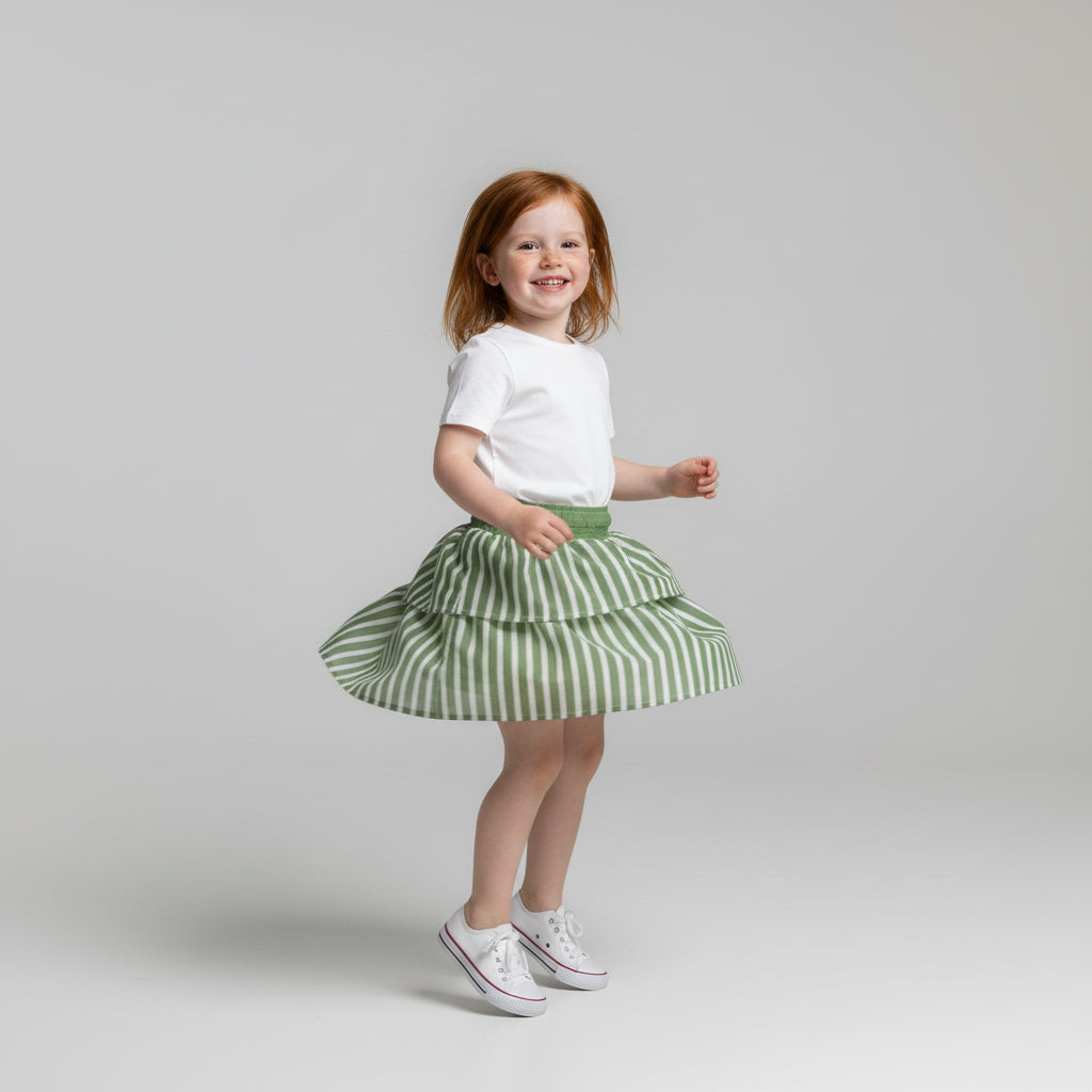 Smocked Ruffle Skirt 