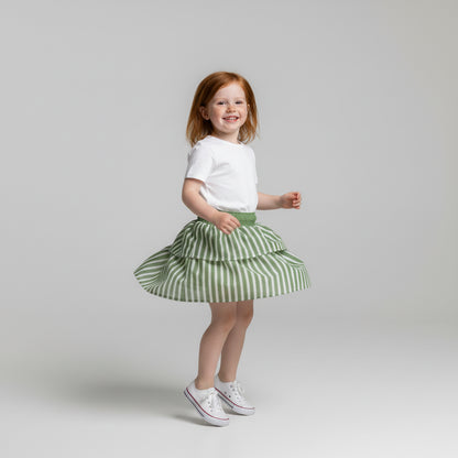 Smocked Ruffle Skirt 