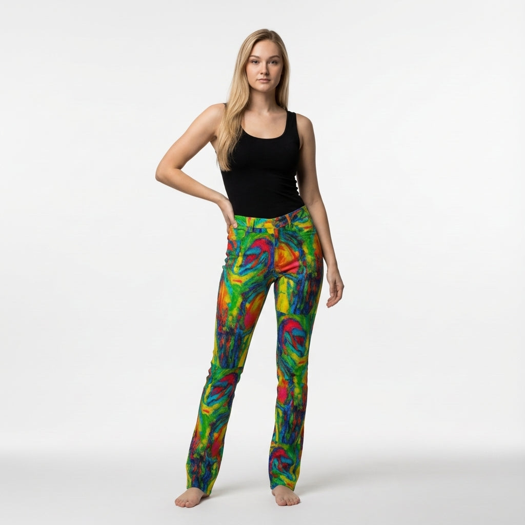 Skinny Jeans Green Jungle