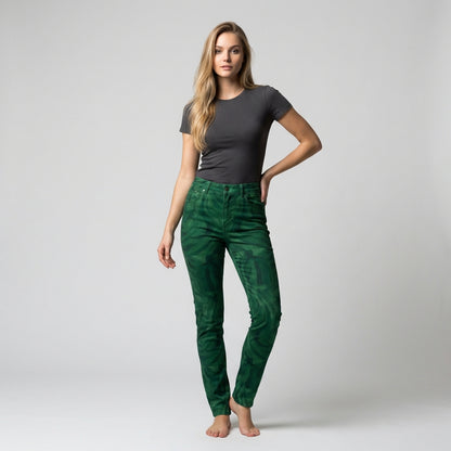 Skinny Jeans Dark Green Noodles