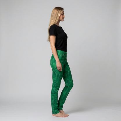 Skinny Jeans Dark Green Noodles