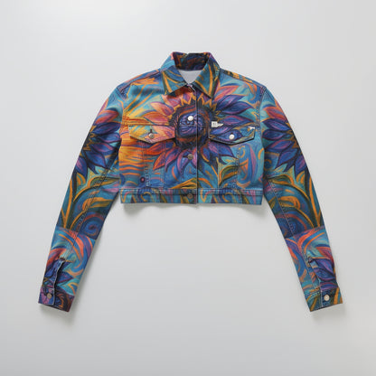 Cropped Jean Cotton Jacket Sunflower Beach