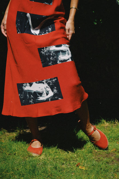 abrazos red slip dress