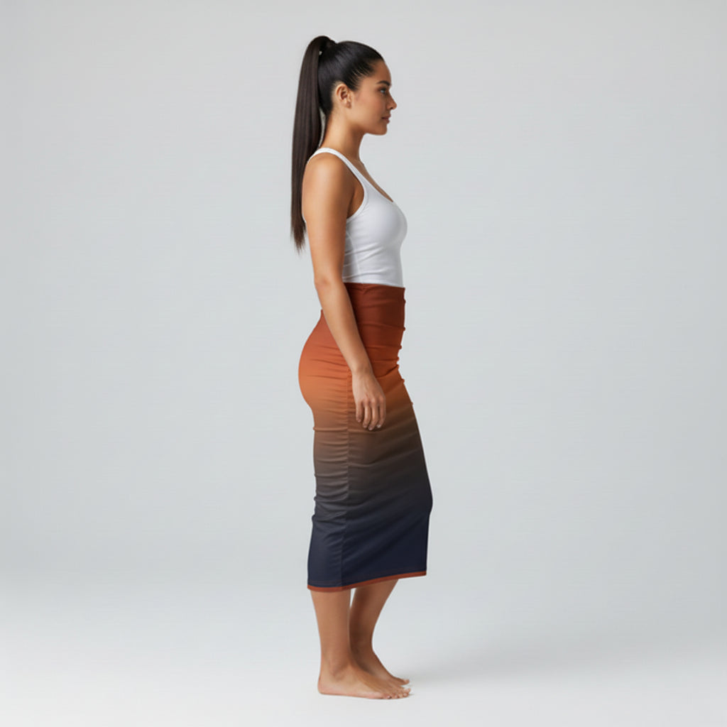 Odyssey Ombre Bodycon Midi Skirt