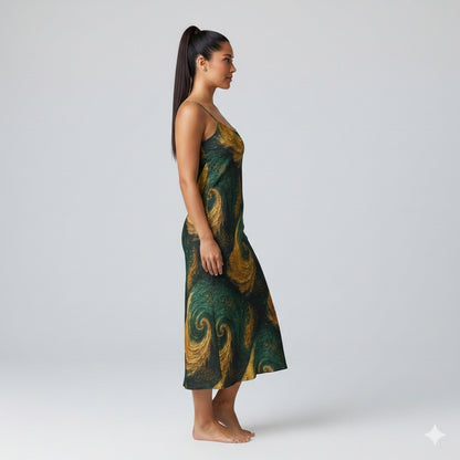 Bias Slip Dress Golden Time