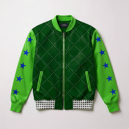 Snap Front Bomber Jacket in Fleece Back Stretch Organic Terry