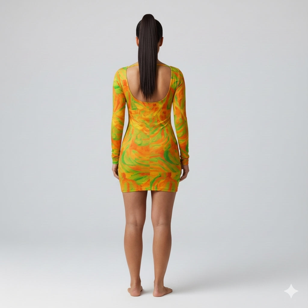 Fruity Noodles Mini Dress