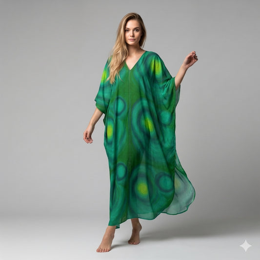 Caftan Crystal Child in Lightweight Organic Cotton Voile