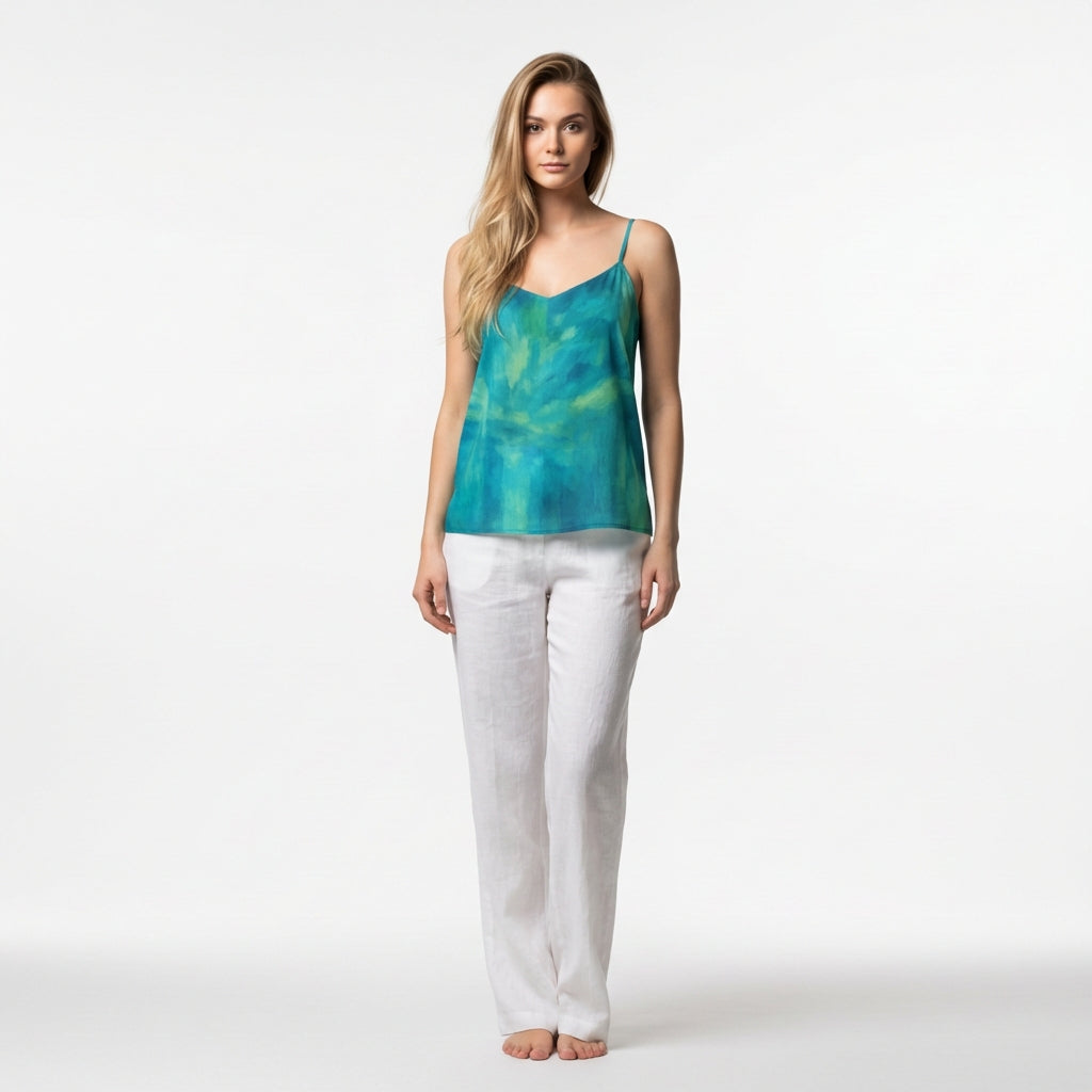Camisole Turquoise Watercolors