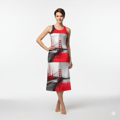Abstract Golden Gate Bridge Tank Dress