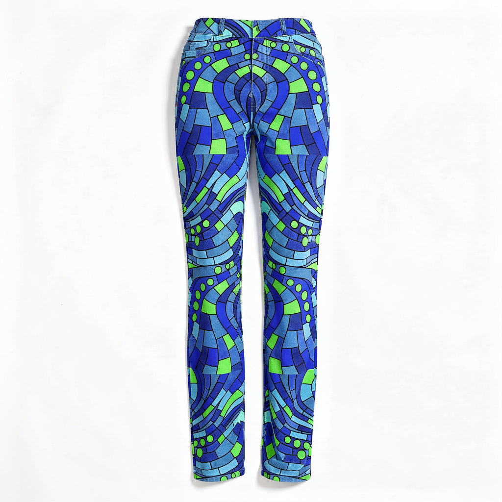 Slim Jeans – Abstract Line Art Print