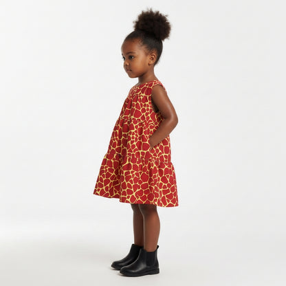 Ruffle Dress without Lining in Lightweight Cotton Poplin
