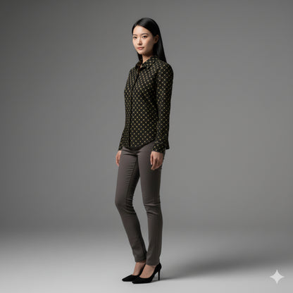 Button Front Shirt in Soft-Structured Linen