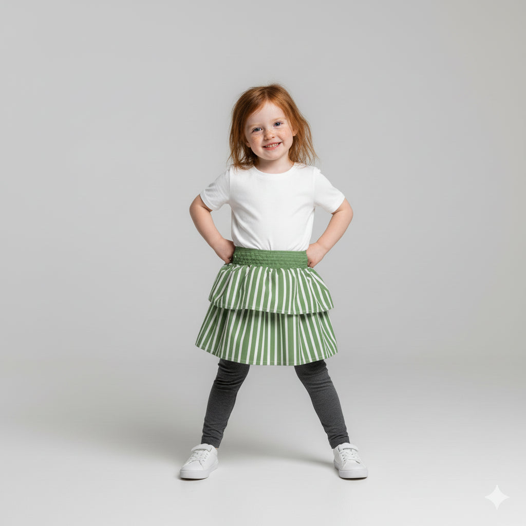 Smocked Ruffle Skirt 