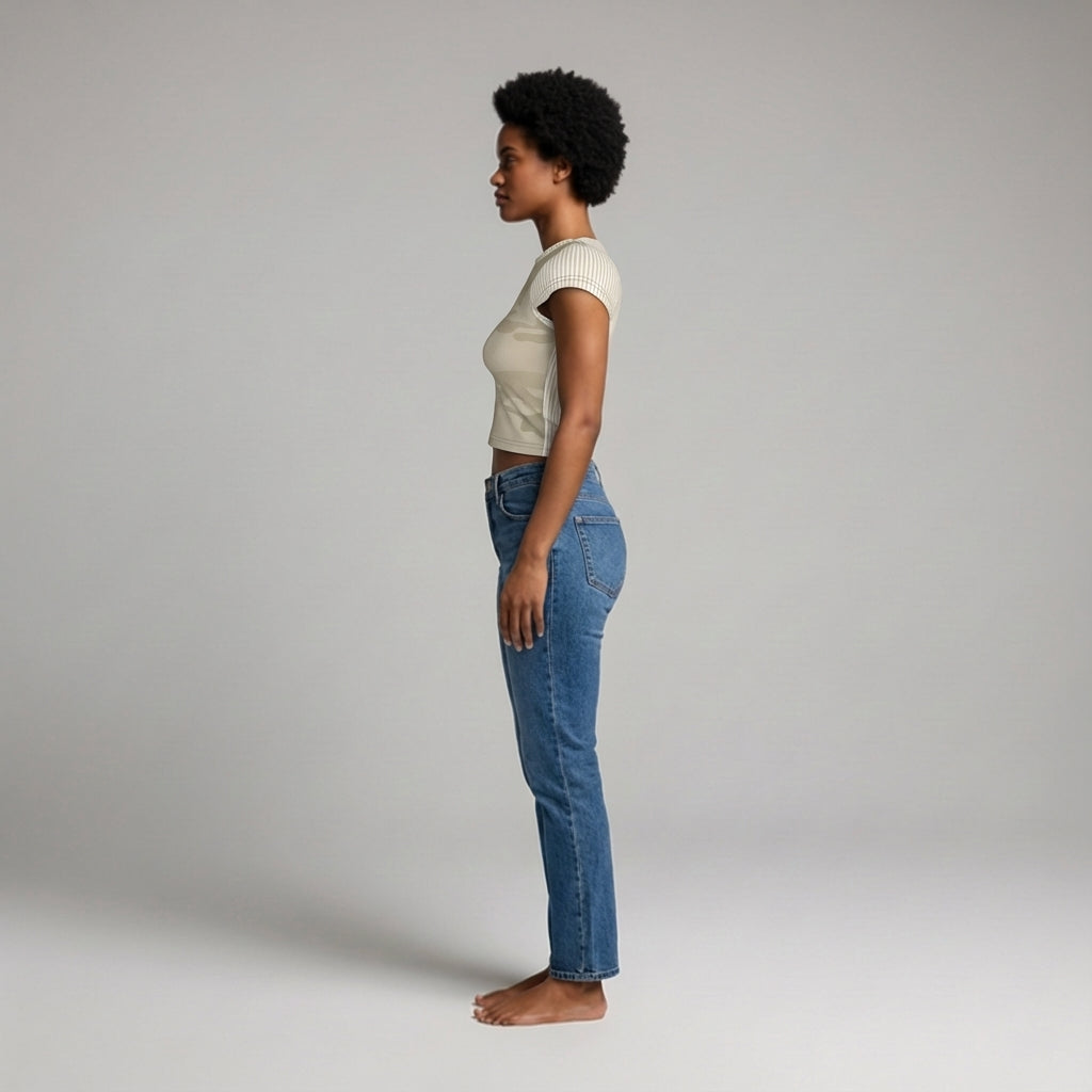 Camo Cropped Sleeve T-Shirt Half 'n Half