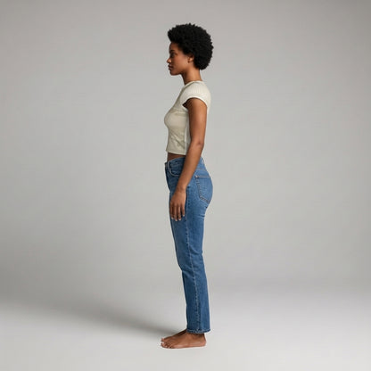 Camo Cropped Sleeve T-Shirt Half 'n Half