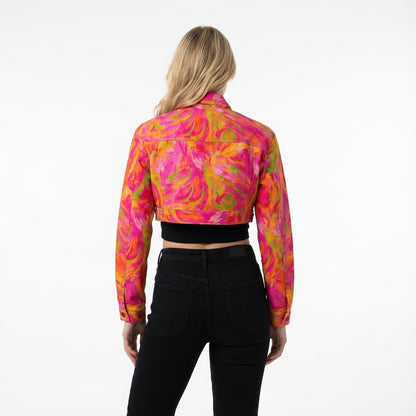 Cropped Jean Jacket Pink Noodles