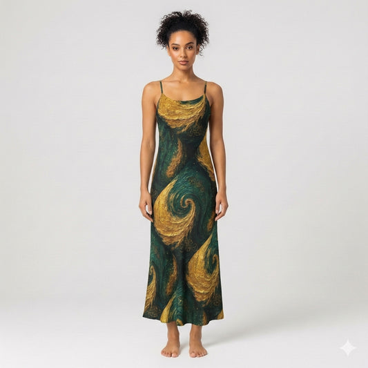 Bias Slip Dress Golden Time