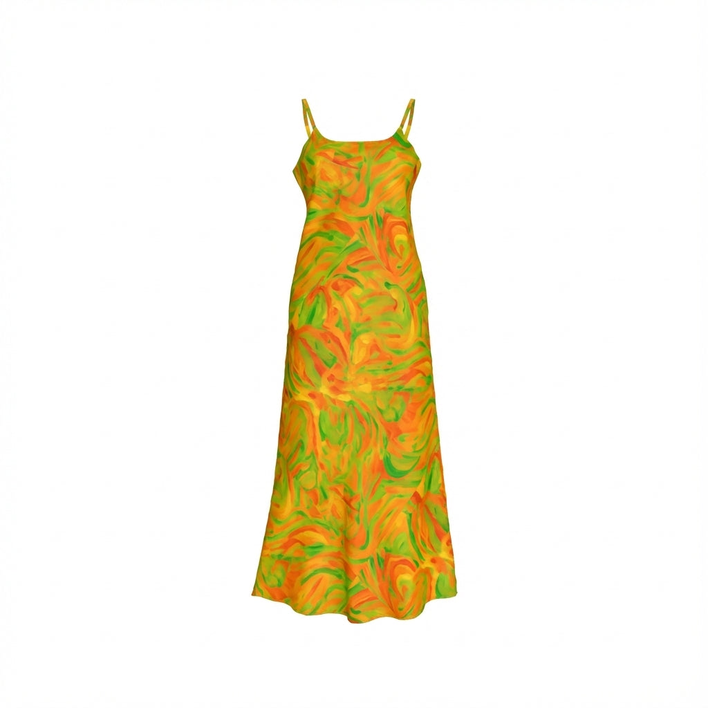 Bias Slip Dress Fruity Noodles