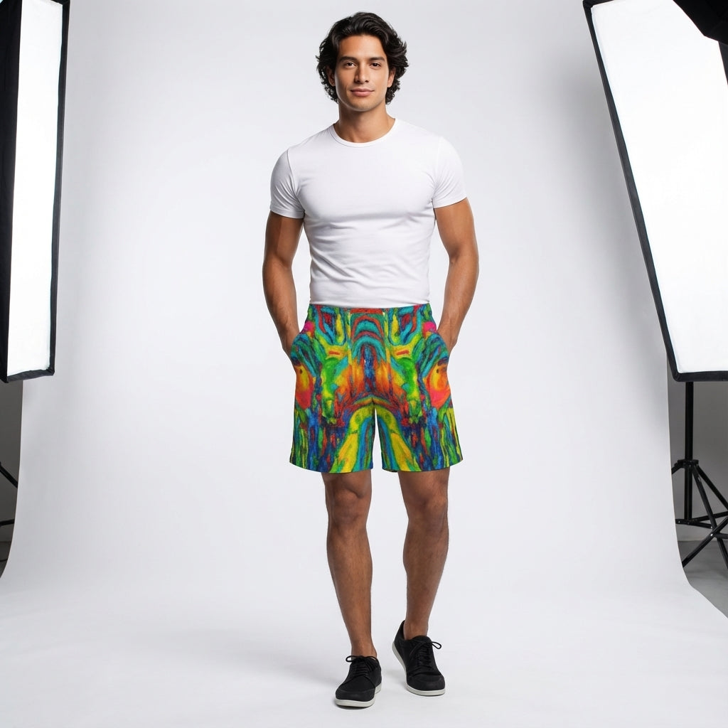 Board Shorts (7" Inseam) in Lightweight Cotton Poplin Green Jungle 