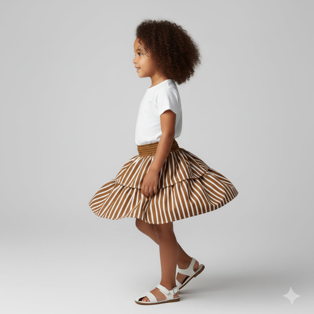 Smocked Ruffle Skirt 