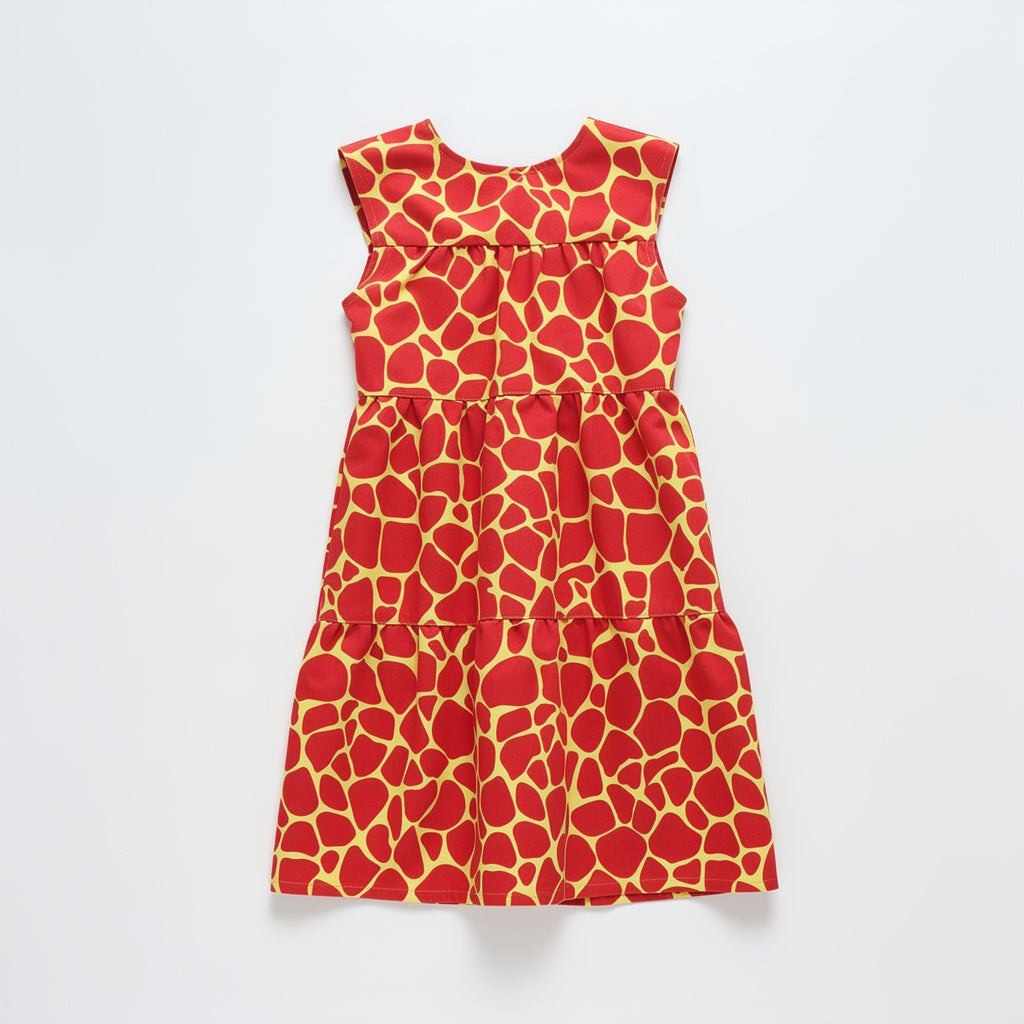 Ruffle Dress without Lining in Lightweight Cotton Poplin