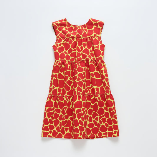 Ruffle Dress without Lining in Lightweight Cotton Poplin