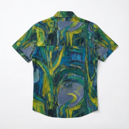 Men's Dress Shirt Blue Jungle 