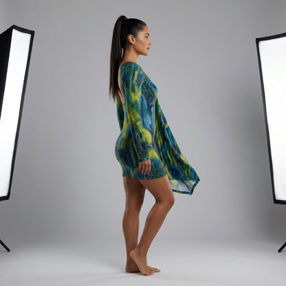 Mini Dress Blue Jungle