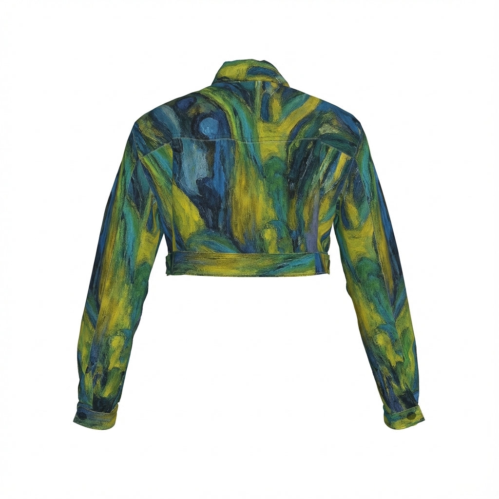 Cropped Jean Jacket Blue Jungle