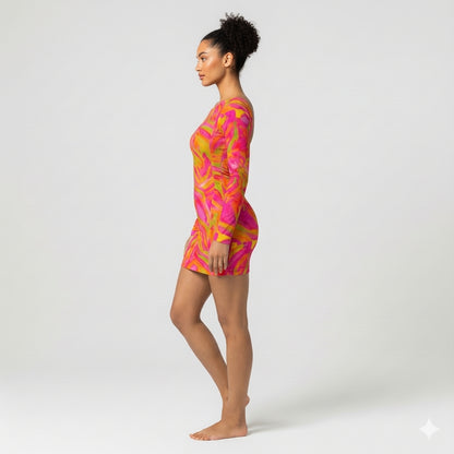 Pink Noodles Mini Dress