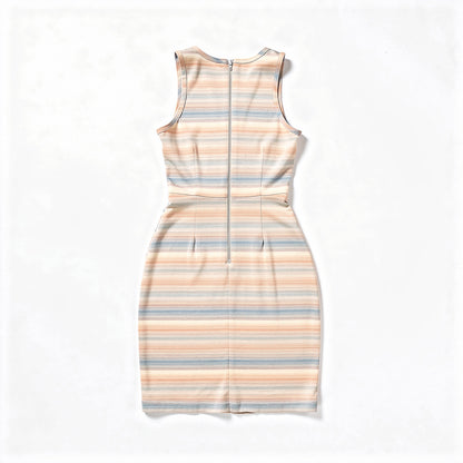 Racerback Tank Mini Dress in Cotton Jersey – Pastel Stripe
