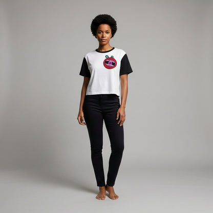 Maine-ish Reverse Women's Two-Tone White Tee