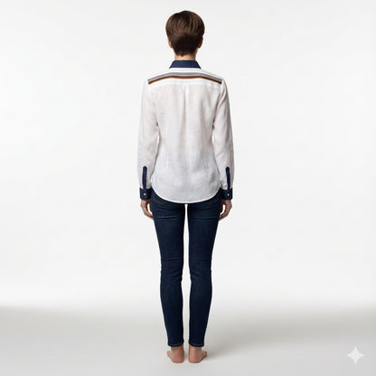 Striped Button Front Shirt