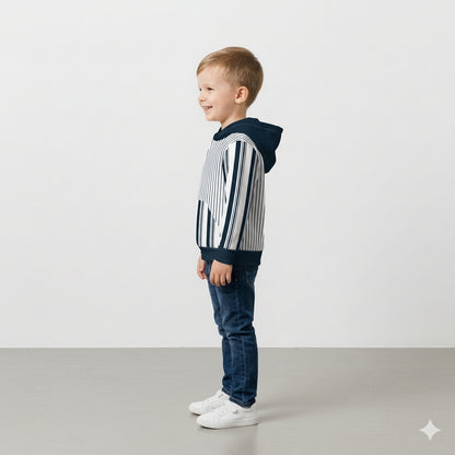 Striped Midweight Hoodie