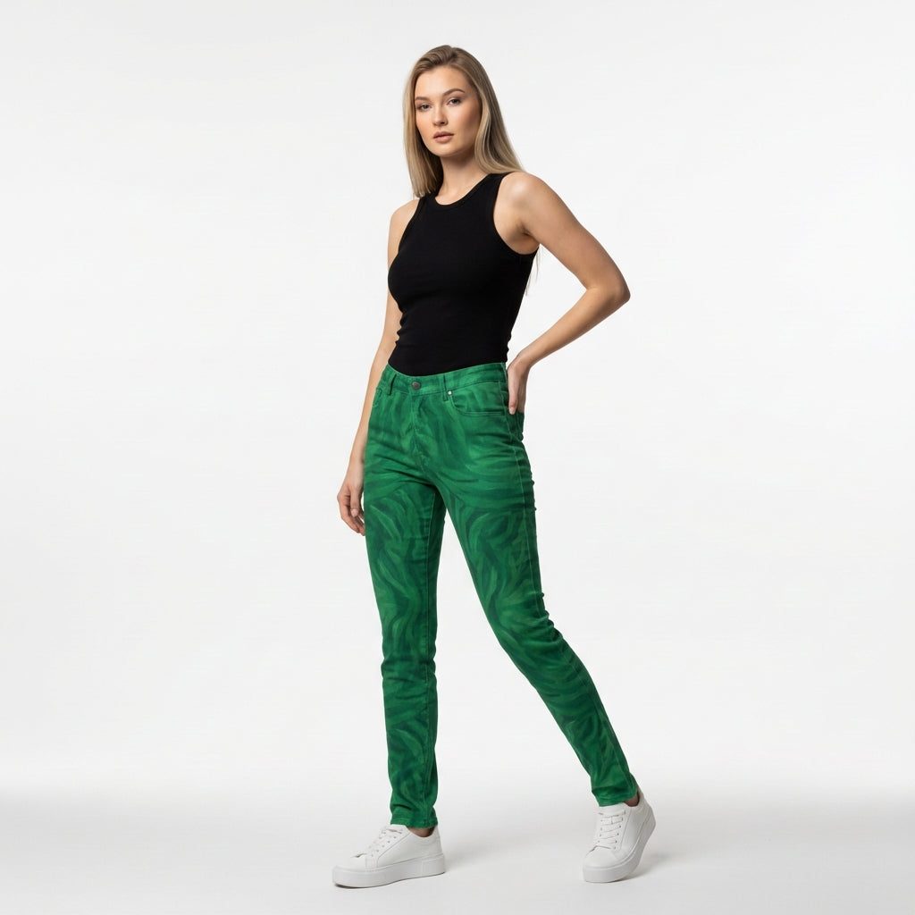 Skinny Jeans Dark Green Noodles
