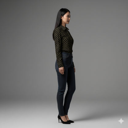 Button Front Shirt in Soft-Structured Linen