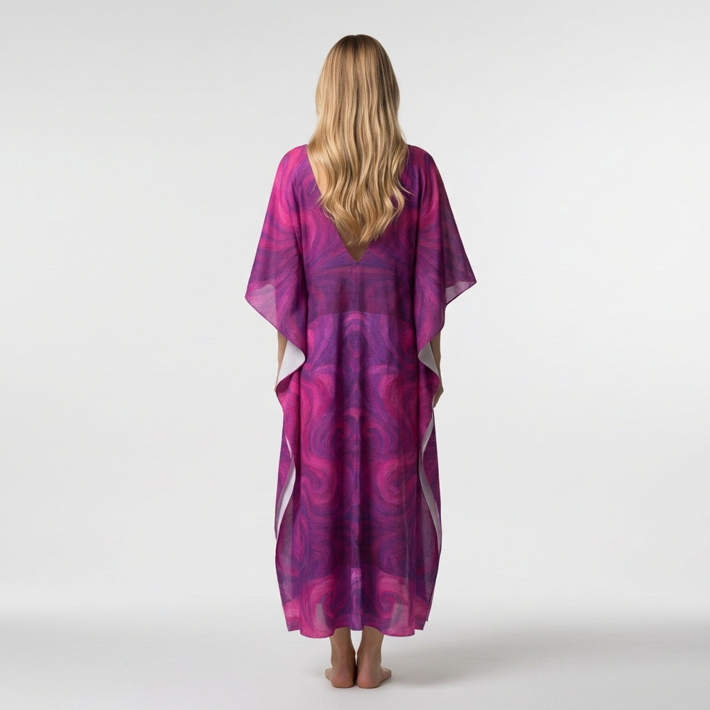 Caftan Purple Storm – Lightweight Organic Cotton Voile